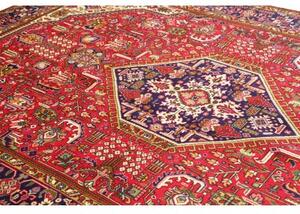 Tappeto Tabriz Stilizzato Rosso Blu Scuro 205x303 Cm
