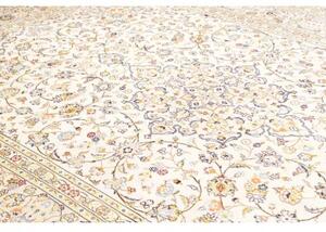 Tappeto Kashan Medaglione Floreale Avorio Blu 240x350 Cm
