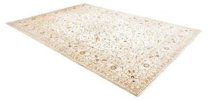 Tappeto Kashan Medaglione Floreale Avorio Blu 240x350 Cm