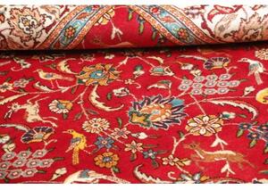 Tappeto Tabriz Figurativo Rosso Avorio 227x343 Cm
