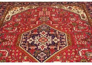 Tappeto Tabriz Stilizzato Rosso Blu Scuro 205x303 Cm