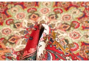 Tappeto Tabriz Medaglione Floreale Rosso Avorio 220x317 Cm