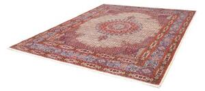 Tappeto Moud Medaglione Floreale Rosso Ruggine Blu Avio 256x304 Cm