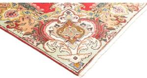 Tappeto Tabriz Medaglione Floreale Rosso Avorio 220x317 Cm