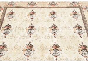Tappeto Kashan Fine Floreale Avorio Rosa 150x210 Cm
