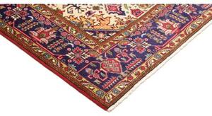 Tappeto Tabriz Stilizzato Rosso Blu Scuro 205x303 Cm