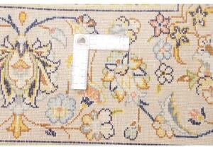 Tappeto Kashan Medaglione Floreale Avorio Blu 240x350 Cm