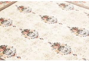 Tappeto Kashan Fine Floreale Avorio Rosa 150x210 Cm