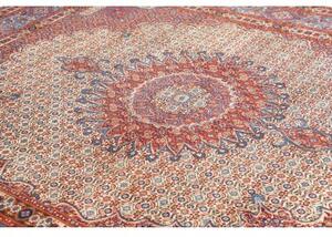 Tappeto Moud Medaglione Floreale Rosso Ruggine Blu Avio 256x304 Cm