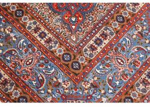Tappeto Moud Medaglione Floreale Rosso Ruggine Blu Avio 256x304 Cm