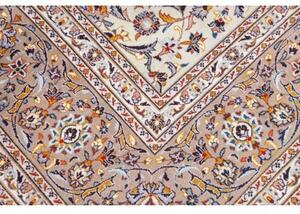Tappeto Kashan Floreale Avorio Blu Scuro 296x426 Cm