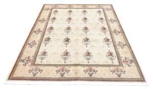 Tappeto Kashan Fine Floreale Avorio Rosa 150x210 Cm