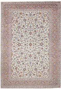 Tappeto Kashan Floreale Avorio Blu Scuro 296x426 Cm