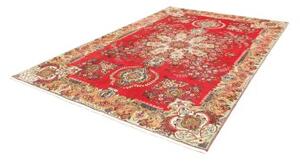 Tappeto Tabriz Medaglione Floreale Rosso Avorio 220x317 Cm