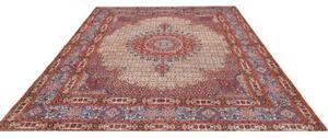 Tappeto Moud Medaglione Floreale Rosso Ruggine Blu Avio 256x304 Cm
