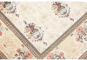 Tappeto Kashan Fine Floreale Avorio Rosa 150x210 Cm