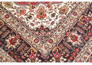 Tappeto Tabriz Stilizzato Rosso Blu Scuro 200x302 Cm
