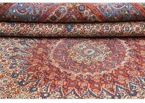 Tappeto Moud Medaglione Floreale Rosso Ruggine Blu Avio 256x304 Cm