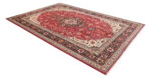Tappeto Tabriz Stilizzato Rosso Blu Scuro 200x302 Cm