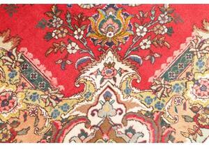 Tappeto Tabriz Medaglione Floreale Rosso Avorio 220x317 Cm