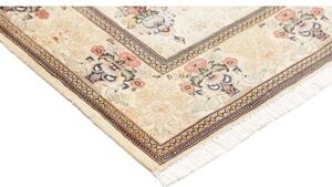 Tappeto Kashan Fine Floreale Avorio Rosa 150x210 Cm