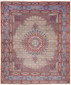 Tappeto Moud Medaglione Floreale Rosso Ruggine Blu Avio 256x304 Cm