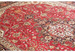 Tappeto Tabriz Stilizzato Rosso Blu Scuro 200x302 Cm