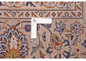 Tappeto Kashan Medaglione Floreale Avorio Blu 292x405 Cm