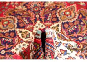 Tappeto Tabriz Medaglione Floreale Rosso Blu Scuro 248x350 Cm