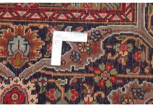 Tappeto Tabriz Medaglione Floreale Rosso Blu Scuro 300x400 Cm