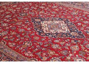 Tappeto Ardakan Medaglione Floreale Rosso Blu Scuro 265x403 Cm