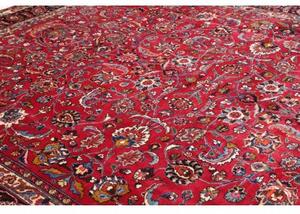 Tappeto Mashad Floreale Rosso Blu Scuro 302x402 Cm