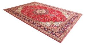 Tappeto Tabriz Medaglione Floreale Rosso Blu Scuro 230x328 Cm