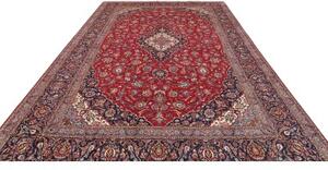 Tappeto Ardakan Medaglione Floreale Rosso Blu Scuro 265x403 Cm
