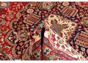 Tappeto Tabriz Medaglione Floreale Rosso Blu Scuro 300x400 Cm