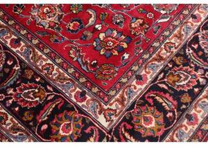 Tappeto Mashad Floreale Rosso Blu Scuro 302x402 Cm