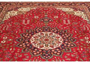 Tappeto Tabriz Medaglione Floreale Rosso Blu Scuro 230x328 Cm