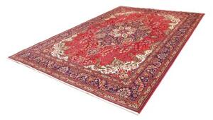 Tappeto Tabriz Medaglione Floreale Rosso Blu Scuro 248x350 Cm