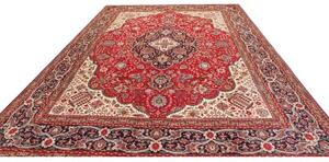 Tappeto Tabriz Medaglione Floreale Rosso Blu Scuro 300x400 Cm