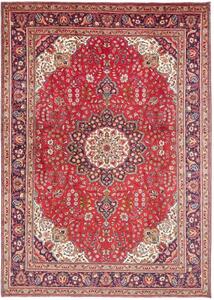Tappeto Tabriz Medaglione Floreale Rosso Blu Scuro 230x328 Cm