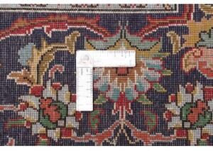 Tappeto Tabriz Medaglione Floreale Rosso Blu Scuro 257x348 Cm