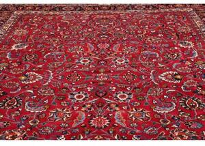 Tappeto Mashad Floreale Rosso Blu Scuro 302x402 Cm