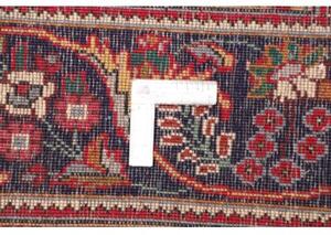 Tappeto Tabriz Medaglione Floreale Rosso Blu Scuro 230x328 Cm