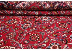 Tappeto Mashad Floreale Rosso Blu Scuro 302x402 Cm