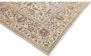 Tappeto Kashan Medaglione Floreale Avorio Blu 292x405 Cm