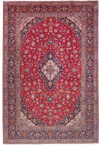 Tappeto Ardakan Medaglione Floreale Rosso Blu Scuro 265x403 Cm