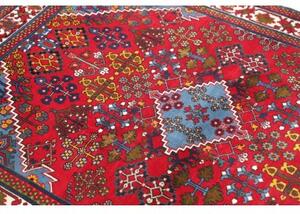 Tappeto Meymeh Stilizzato Rosso Azzurro 100x150 Cm