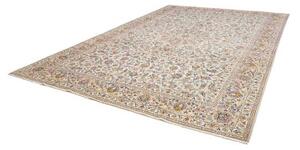 Tappeto Kashan Medaglione Floreale Avorio Blu 292x405 Cm