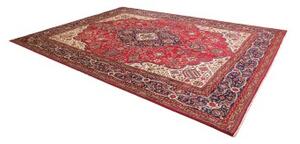 Tappeto Tabriz Medaglione Floreale Rosso Blu Scuro 300x400 Cm