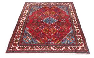 Tappeto Meymeh Stilizzato Rosso Azzurro 100x150 Cm